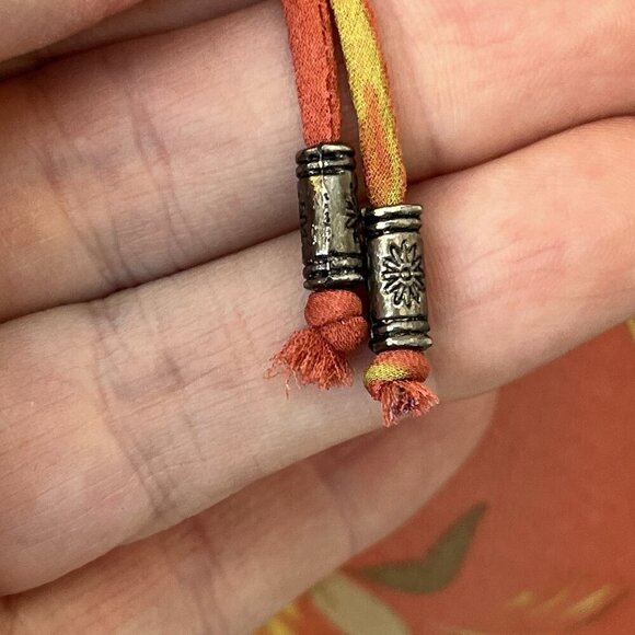 CAbi Womens 100% Silk Floral Embroidered Tunic Top S Coral Pink Sheer Boho Flowy - Picture 11 of 16